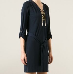 💛Michael Kors gold lace up dress